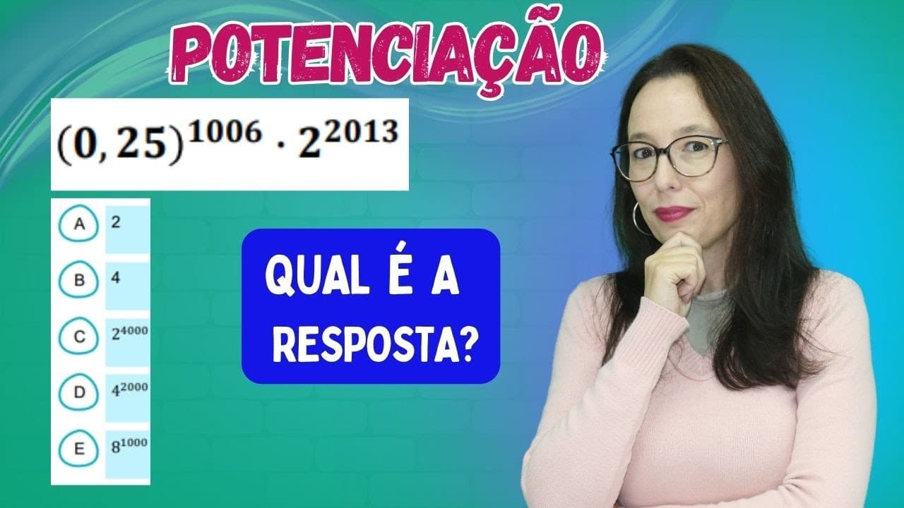 Thumbnail: EXPRESSÃO COM POTENCIAÇÃO - QUAL É A RESPOSTA CORRETA?