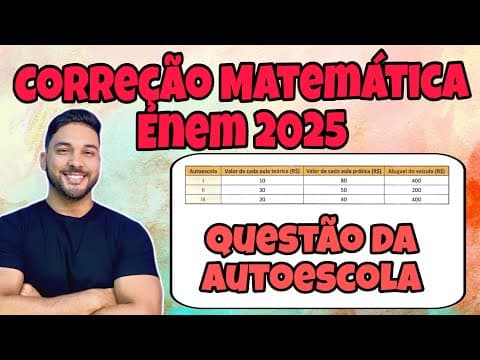 Thumbnail da aula: ENEM 2025 - MATEMÁTICA | EM UM PAÍS, A PRIMEIRA ETAPA PARA A OBTENÇÃO DA CARTEIRA DE MOTORISTA...