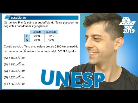 Thumbnail da aula: UNESP 2019  Q86 Mat