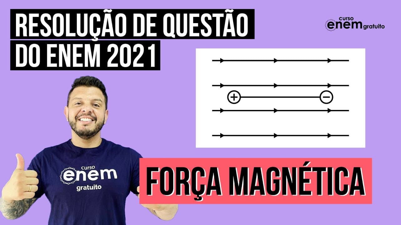 Thumbnail: FORÇA MAGNÉTICA: questão de Física do Enem 2021