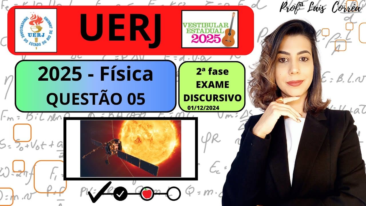Thumbnail: 🟢 FÍSICA/ UERJ 2025 /QUESTÃO 05 / 2ª FASE / Recentemente, a Agência Espacial Europeia divulgou ...