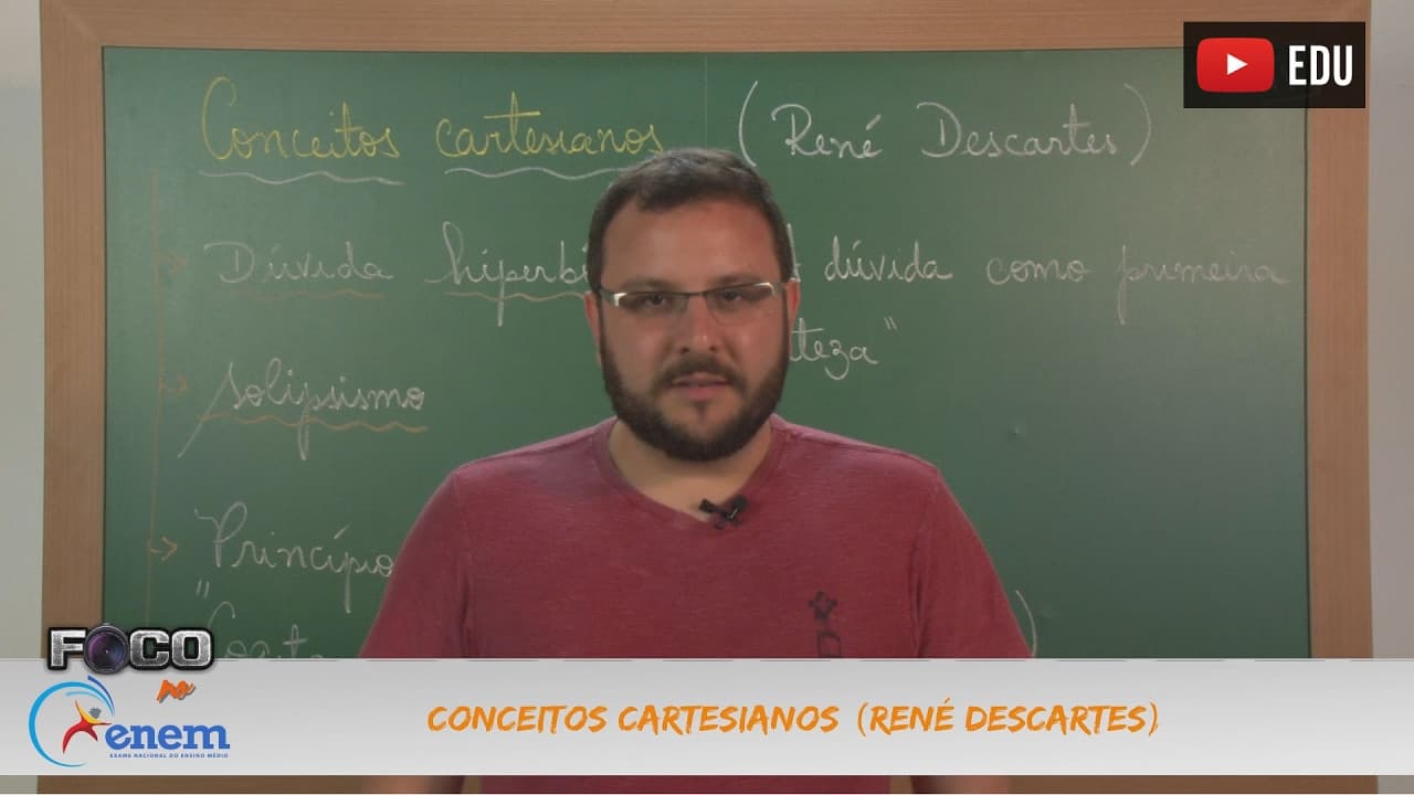 Thumbnail: Videoaulas Poliedro | Enem | Conceitos Cartesianos (René Descartes)