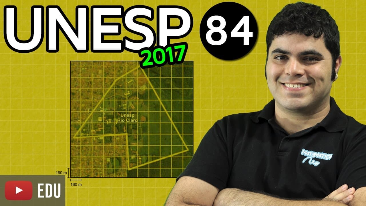 Thumbnail: UNESP 2017 Matemática Questão 84 Cálculo de Área e Intervalos