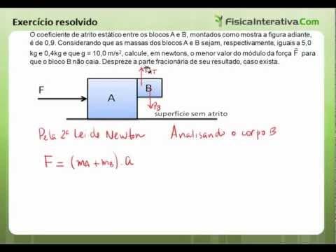 Thumbnail da aula: Leis de Newton - Força de atrito - Exercício resolvido 9