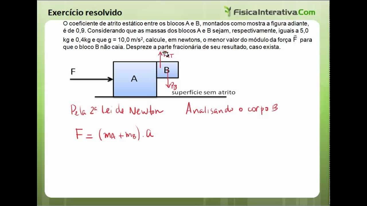 Thumbnail: Leis de Newton - Força de atrito - Exercício resolvido 9