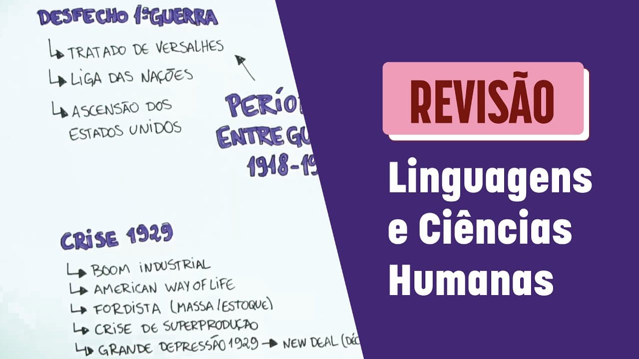 Thumbnail: Revisão de Ciências Humanas e Linguagens para o ENEM 2024