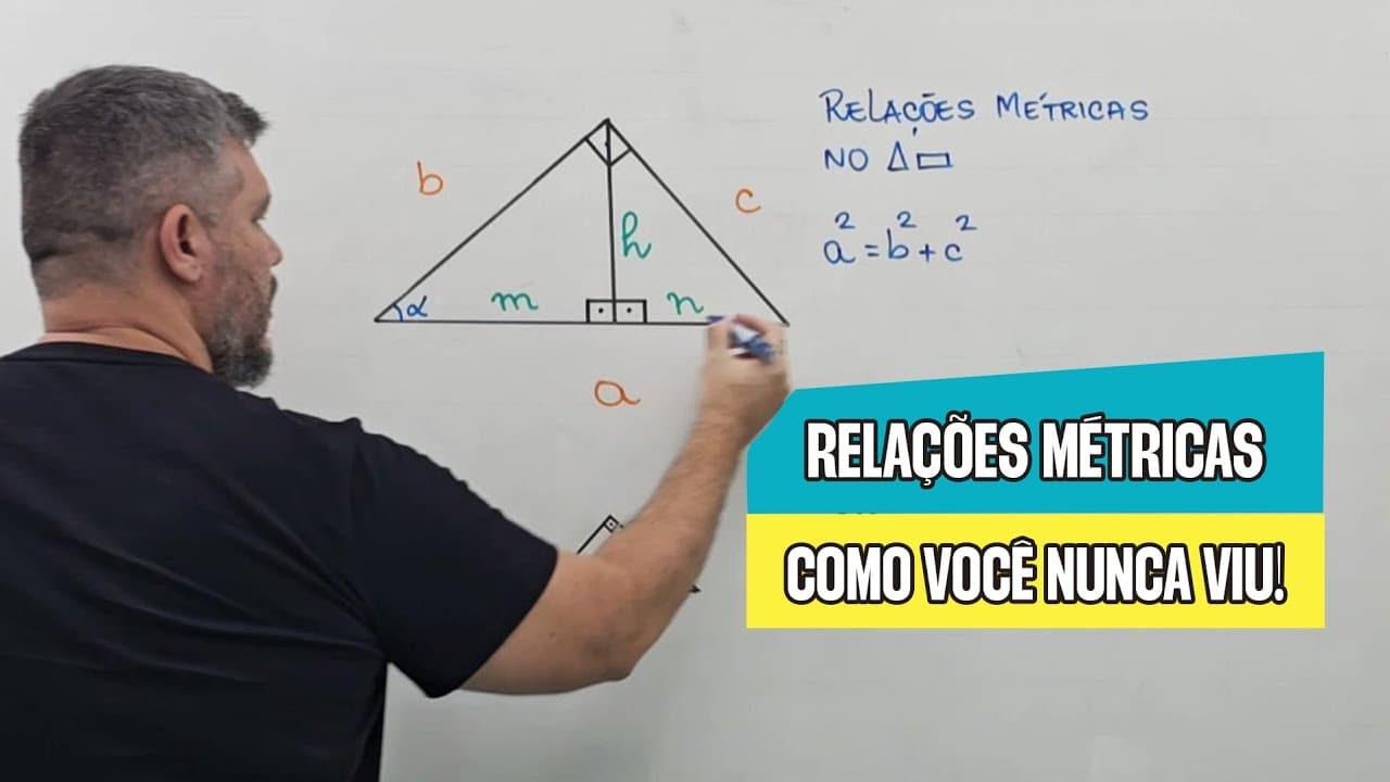 Thumbnail: Saiba o porquê das Relações Métricas no Triângulo Retângulo
