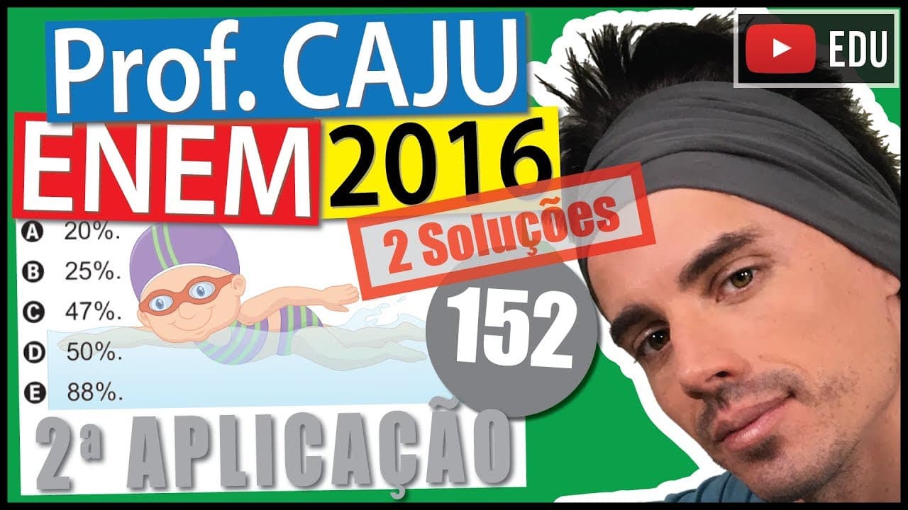 Thumbnail: [ENEM 2016 2Ap] 152 📓 GEOMETRIA ESPACIAL O recinto das provas de natação olímpica utiliza a mais