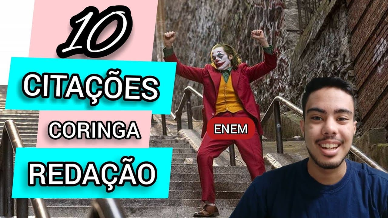 Thumbnail: 10 CITAÇÕES CORINGA PARA USAR NA REDAÇÃO (ENEM 2019)