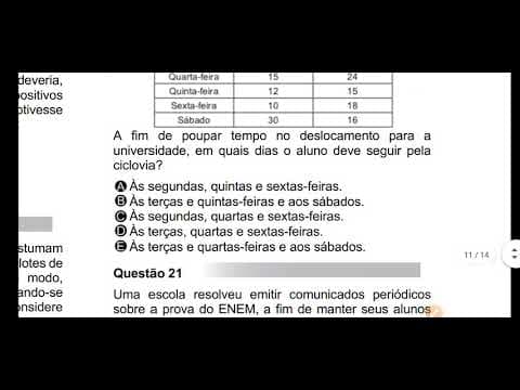 Thumbnail da aula: 20 - Para chegar à universidade, um estudante utiliza um metrô e, depois, tem duas opções...