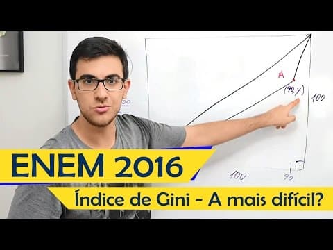 Thumbnail da aula: A QUESTÃO MAIS DIFÍCIL DO ENEM 2016 - Índice de Gini (MESTRES DO ENEM)