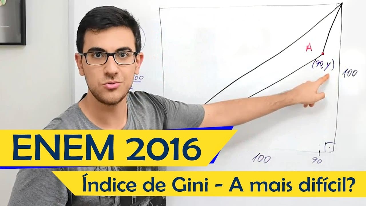 Thumbnail: A QUESTÃO MAIS DIFÍCIL DO ENEM 2016 - Índice de Gini (MESTRES DO ENEM)