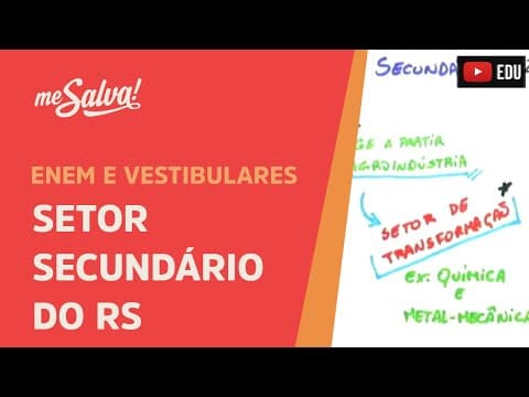Thumbnail da aula: Setor Secundário do RS - Geografia UFRGS - Me Salva!