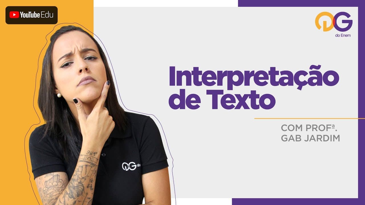 Thumbnail: Interpretação de Texto com Profª. Gab Jardim
