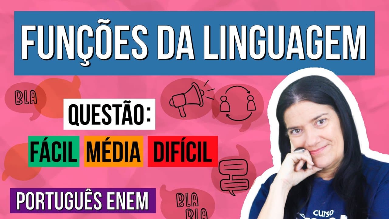 Thumbnail: FUNÇÕES DA LINGUAGEM: tipos e características | INTERPRETAÇÃO DE TEXTO NO ENEM - Aula de Português