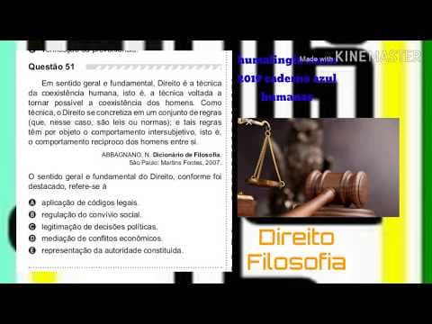 Thumbnail da aula: Enem 2019 caderno azul questão 51 humanas-direito- filosofia