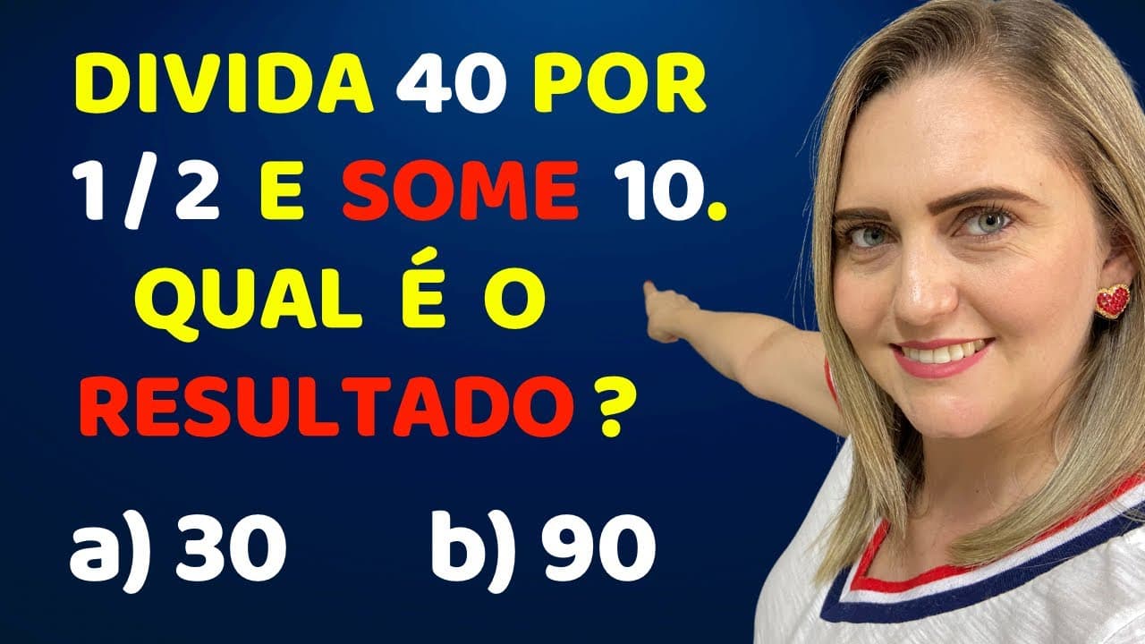 Thumbnail: 🤔QUAL A RESPOSTA CORRETA ???? Matemática básica todo dia.📚🚀