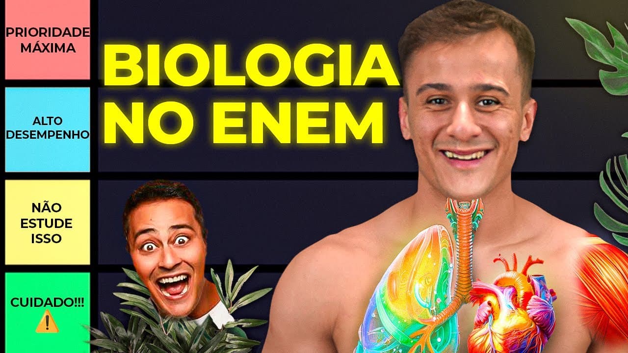 Thumbnail: RANKEANDO BIOLOGIA para o ENEM (melhor ordem para estudar e gabaritar)
