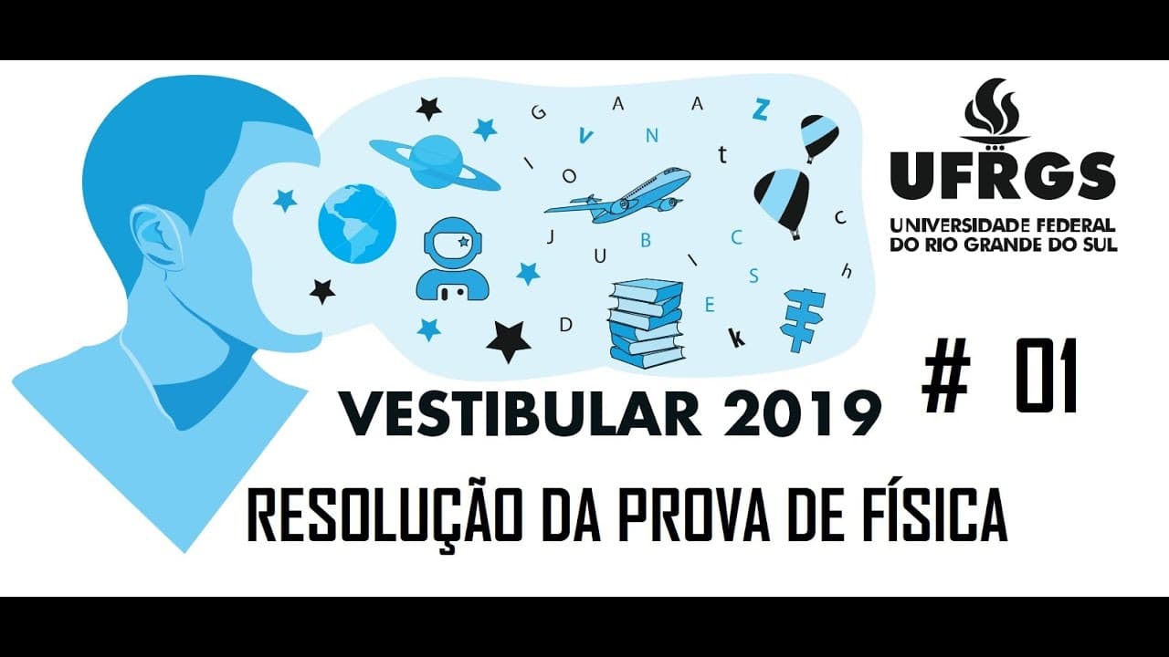 Thumbnail: Resolução da prova de FÍSICA – UFRGS – 2019 – Questão:01.