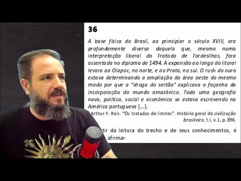 Thumbnail da aula: FUVEST - Os limites territoriais da América portuguesa