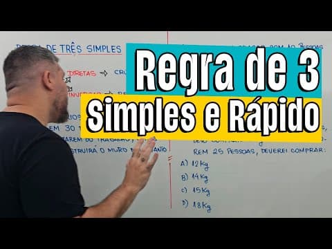 Thumbnail da aula: REGRA DE TRES SIMPLES - Nunca mais erre!