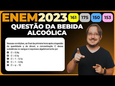 Thumbnail da aula: ENEM 2023 || Porcentagem || Dirigir após ingerir bebidas alcoólicas é uma atitude extremamente