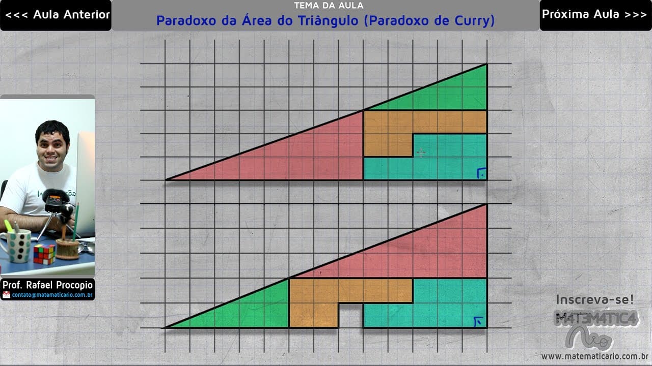 Thumbnail: PARADOXO DA ÁREA DO TRIÂNGULO (Paradoxo de Curry) | Matemática Rio