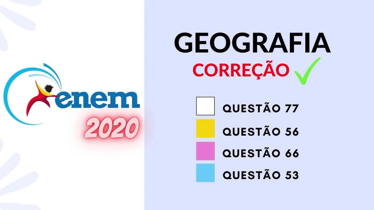 Thumbnail: QUESTÃO 77 (PROVA BRANCA) - Geografia ENEM 2020: Aventuras de Alice (latitude e longitude)