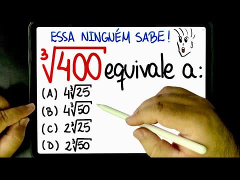 Thumbnail da aula: 🔥 Essa RAIZ CÚBICA simplesmente NINGUÉM SABE CALCULAR! 😱 Você consegue resolver?