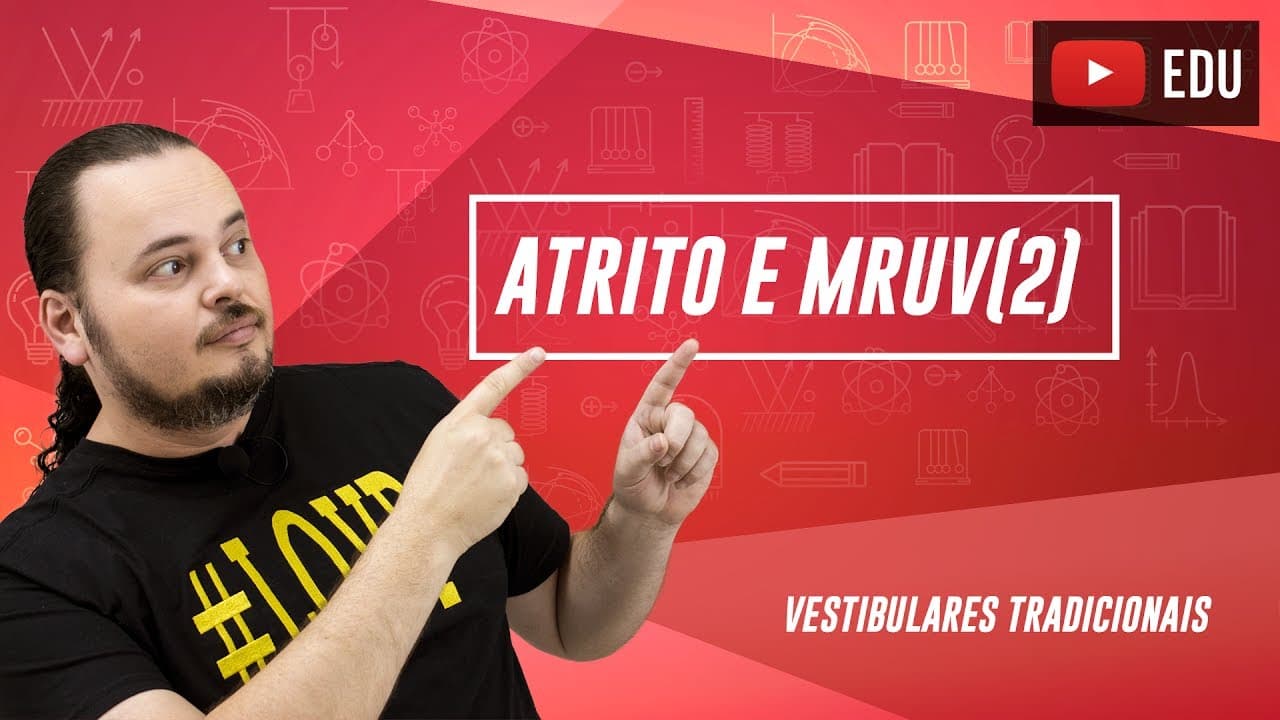 Thumbnail: Atrito cinética | MRUV (movimento retilíneo e uniformemente variado) | ENEM e vestibulares