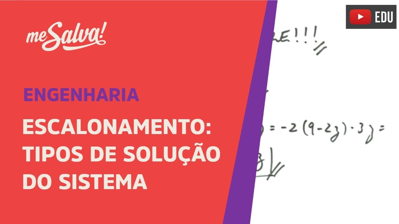 Thumbnail: Me Salva! ALG05 - Álgebra Linear - Escalonamento: Tipos de solução do sistema