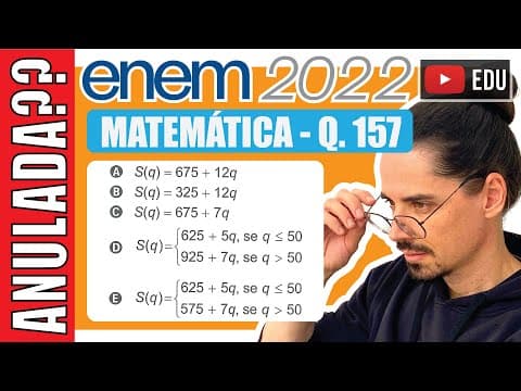 Thumbnail da aula: [ENEM 2022] 157 📘 SISTEMA DE EQUAÇÕES O funcionário de uma loja tem seu salário mensal formado por