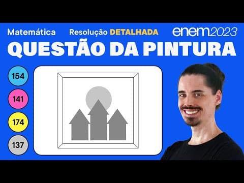 Thumbnail da aula: 🔵 Questão da pintura no quadro: ENEM 2023 Matemática (Detalhada) - Fundamentos da Geometria Plana