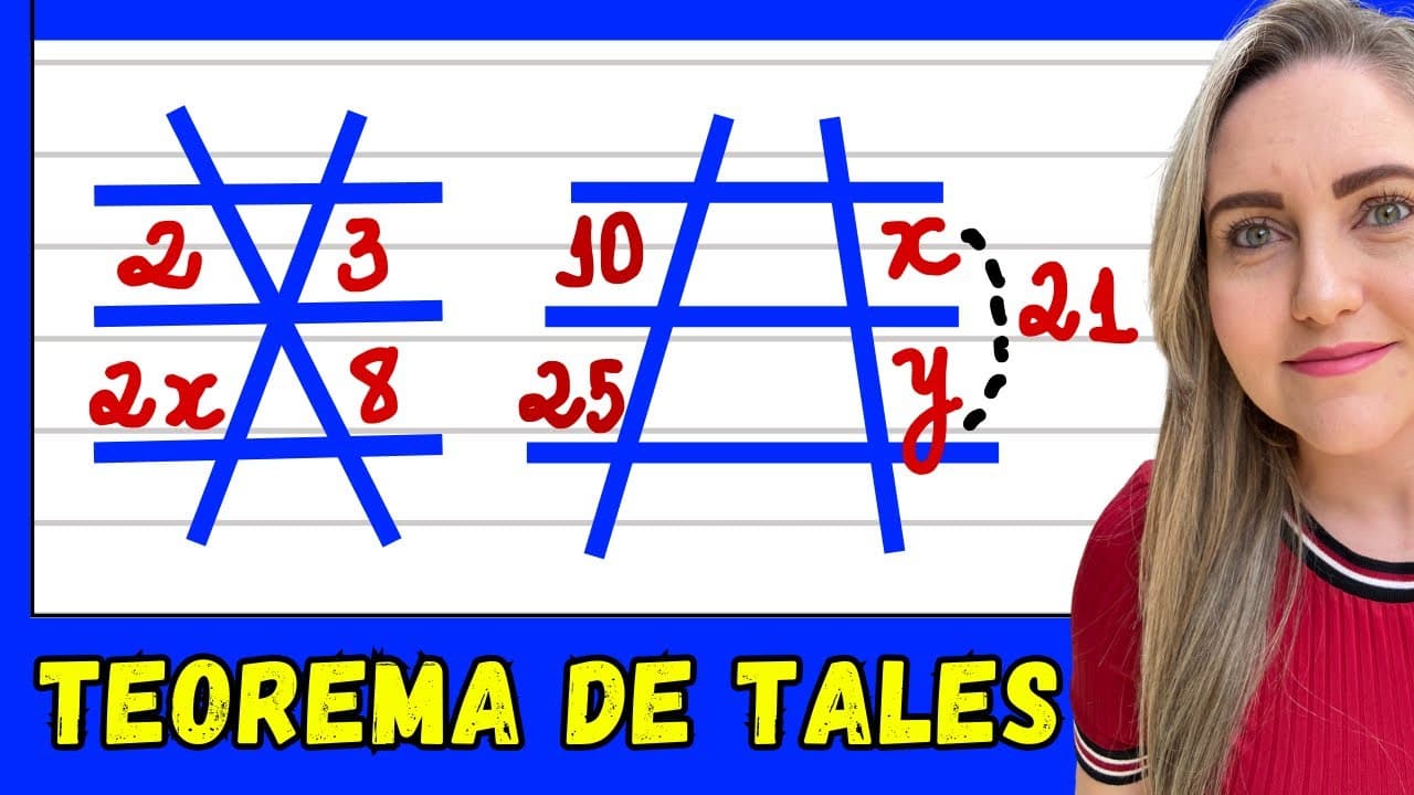 Thumbnail: AULA COMPLETA TEOREMA DE TALES! EXPLICAÇÃO DO CONTEÚDO! 📚🚀