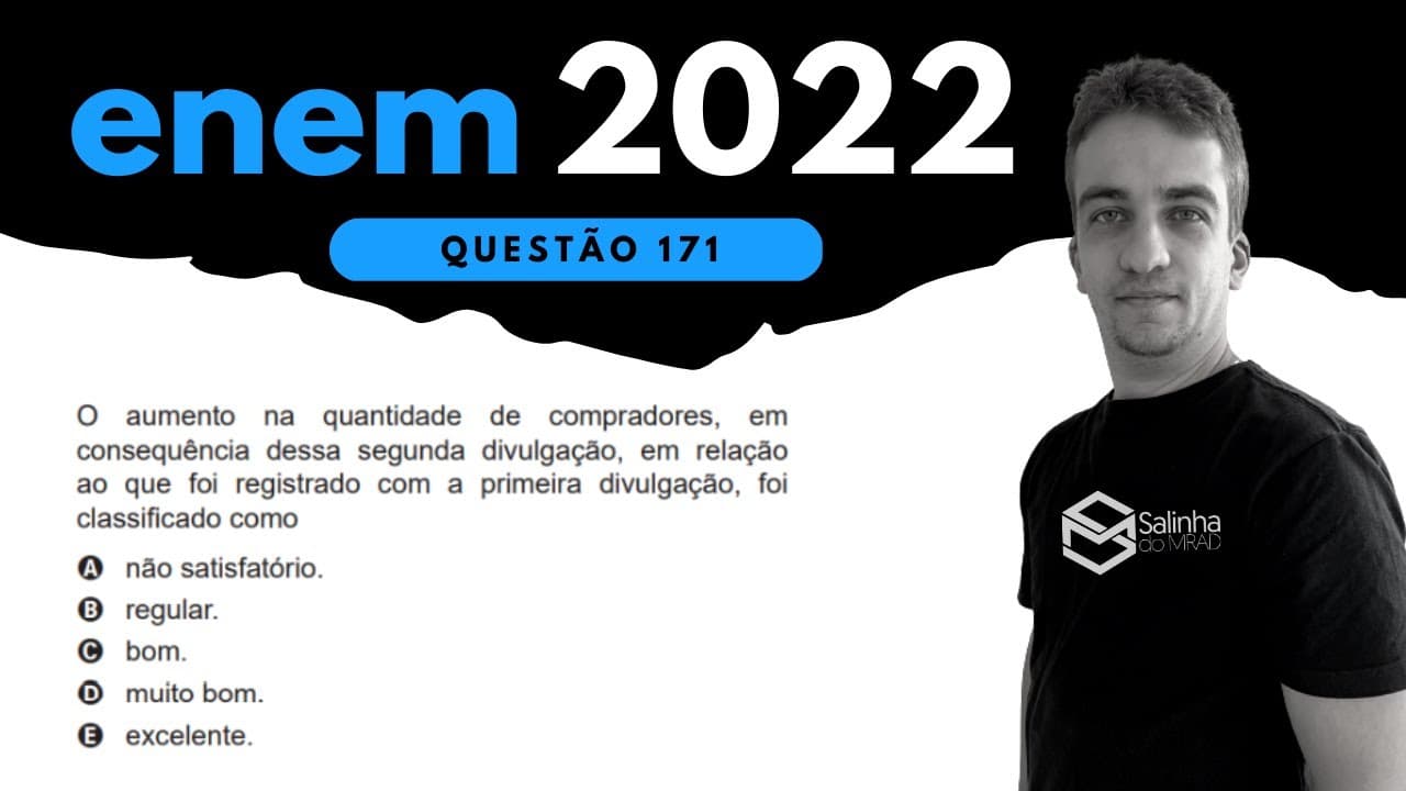 Thumbnail: ENEM 2022 - QUESTÃO 171 - PORCENTAGEM - Uma equipe de marketing digital foi contratada para aumentar
