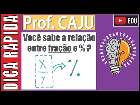 Thumbnail da aula: ⚡️DICA RÁPIDA ⚡️ Você sabe a relação entre FRAÇÃO e PORCENTAGEM? 🤔
