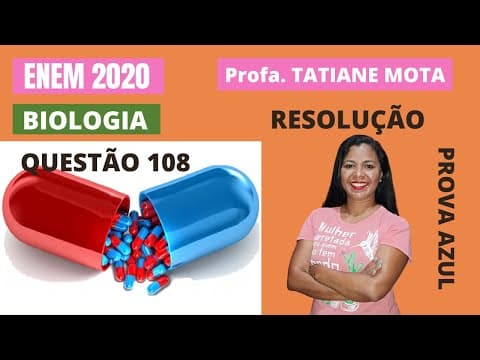 Thumbnail da aula: ✅[ENEM 2020] # BIOLOGIA # QUESTÃO 108 – FARMACOCINÉTICA - Na indústria farmacêutica, é muito comum