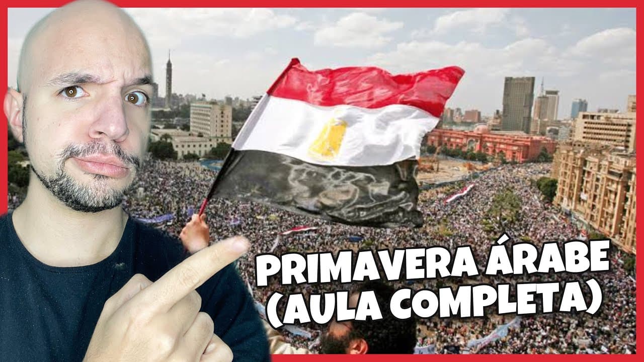 Thumbnail: Primavera Árabe (Egito, Líbia, Iêmen, Tunísia) e a guerra civil na Síria | Aula | Ricardo Marcílio