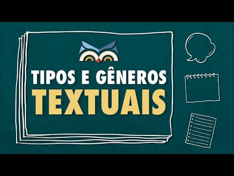 Thumbnail da aula: Tipos e Gêneros Textuais: da Redação do Enem aos quadrinhos!