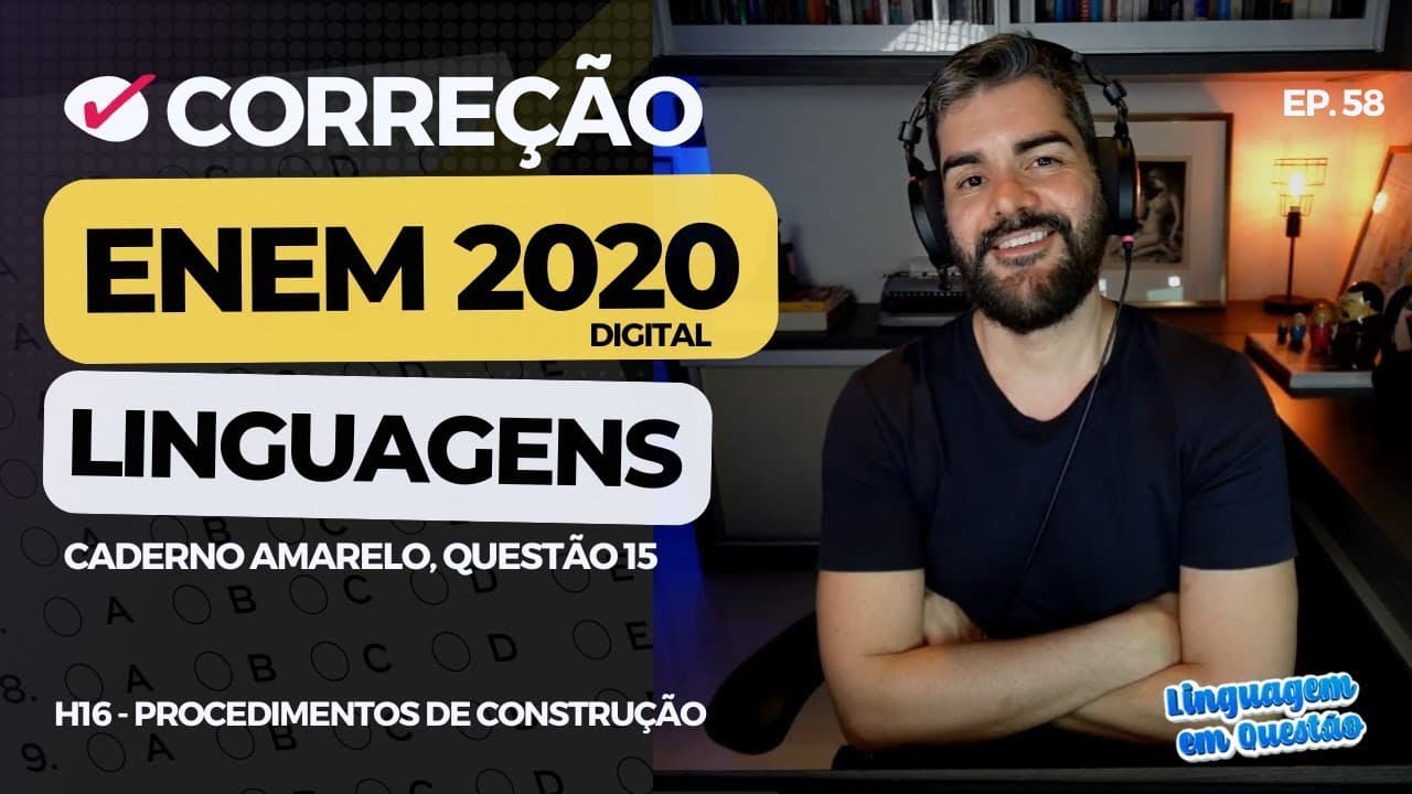 Thumbnail: ENEM 2020 digital: Carlos & Mário (H16 | procedimentos de construção | Caderno amarelo, 15) #58