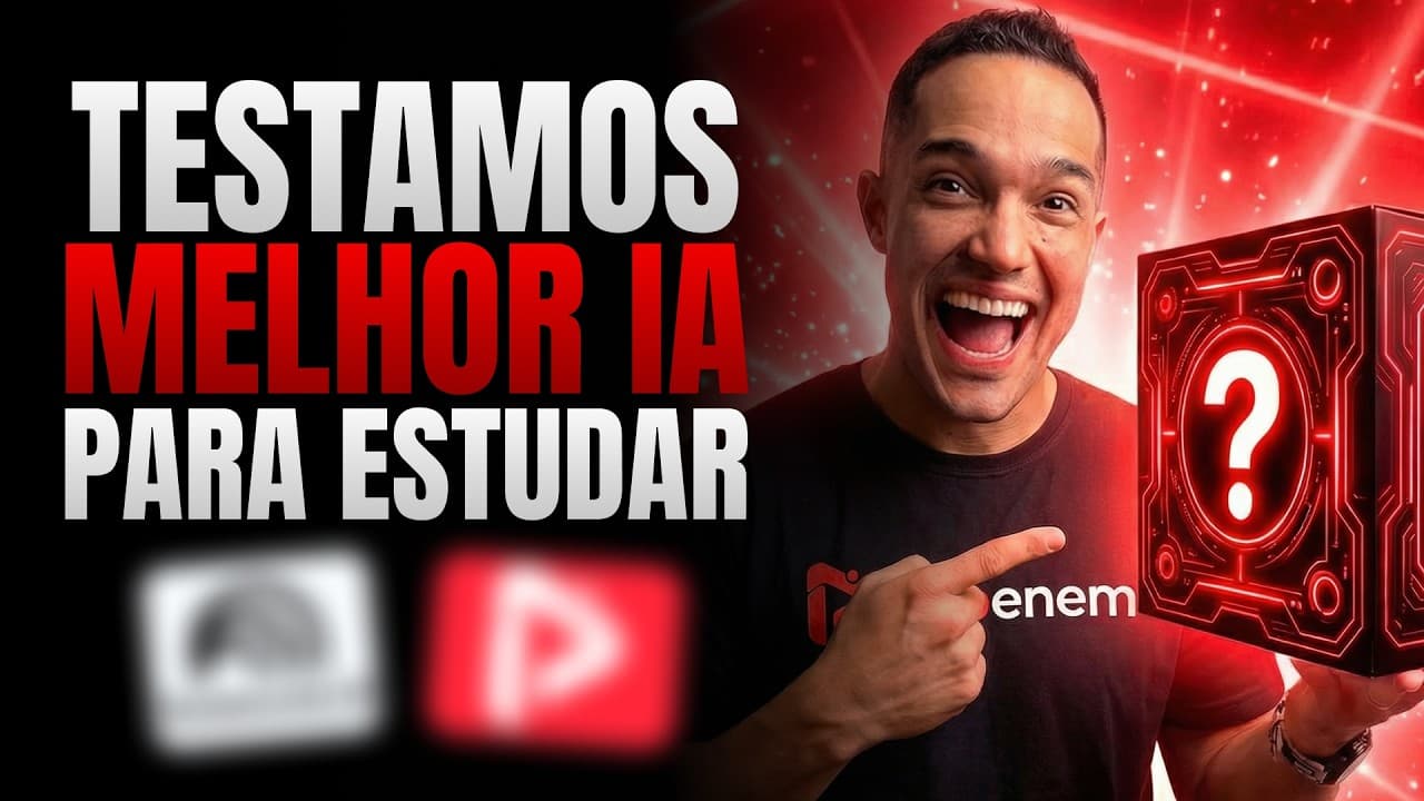 Thumbnail: Melhor IA para estudar para o ENEM | Melhor que NotebookLM?