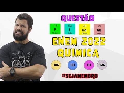 Thumbnail da aula: Questão mais difícil do ENEM 2022 - O etanol é um combustível produzido a partir da fermentação da