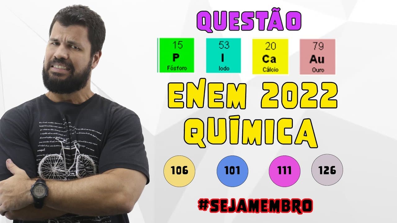 Thumbnail: Questão mais difícil do ENEM 2022 - O etanol é um combustível produzido a partir da fermentação da