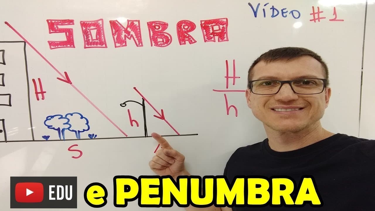 Thumbnail: EXERCÍCIOS de ÓPTICA - Prof  Boaro - AULA 2 - SOMBRA e PENUMBRA - VÍDEO# 1