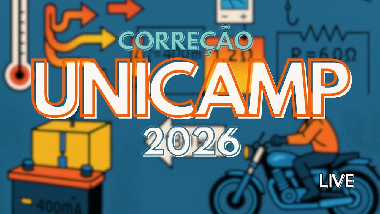 Thumbnail: Correção UNICAMP 2026 - Física
