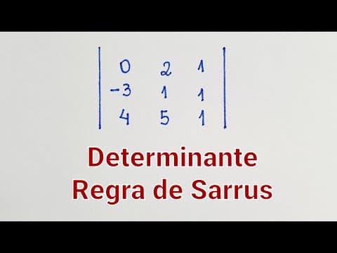 Thumbnail da aula: ✅ Determinantes - Regra de Sarrus - Professora Angela Matemática