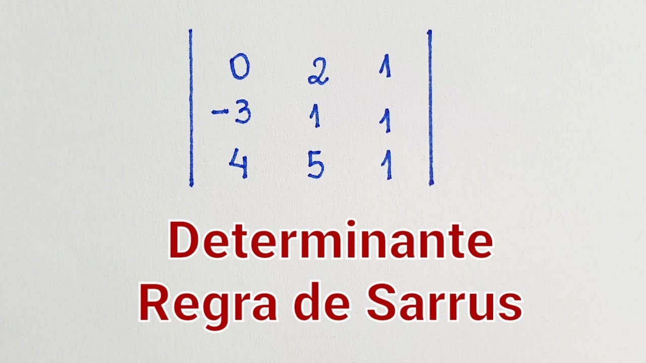 Thumbnail: ✅ Determinantes - Regra de Sarrus - Professora Angela Matemática