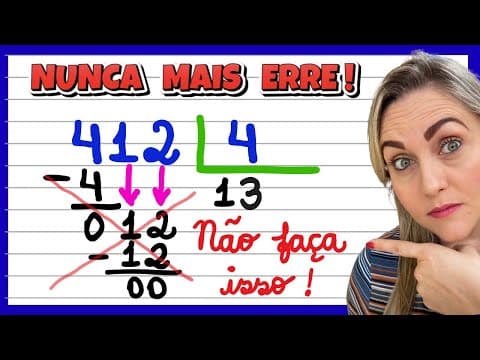 Thumbnail da aula: NUNCA MAIS ERRE DIVISÃO! APRENDA COMO FAZER DIVISÃO !