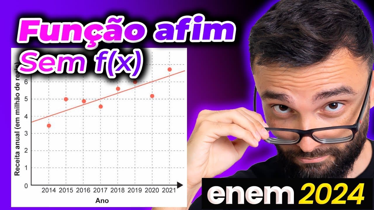 Thumbnail: ENEM 2024 - As receitas anuais obtidas por uma indústria no período de 2014 a 2021