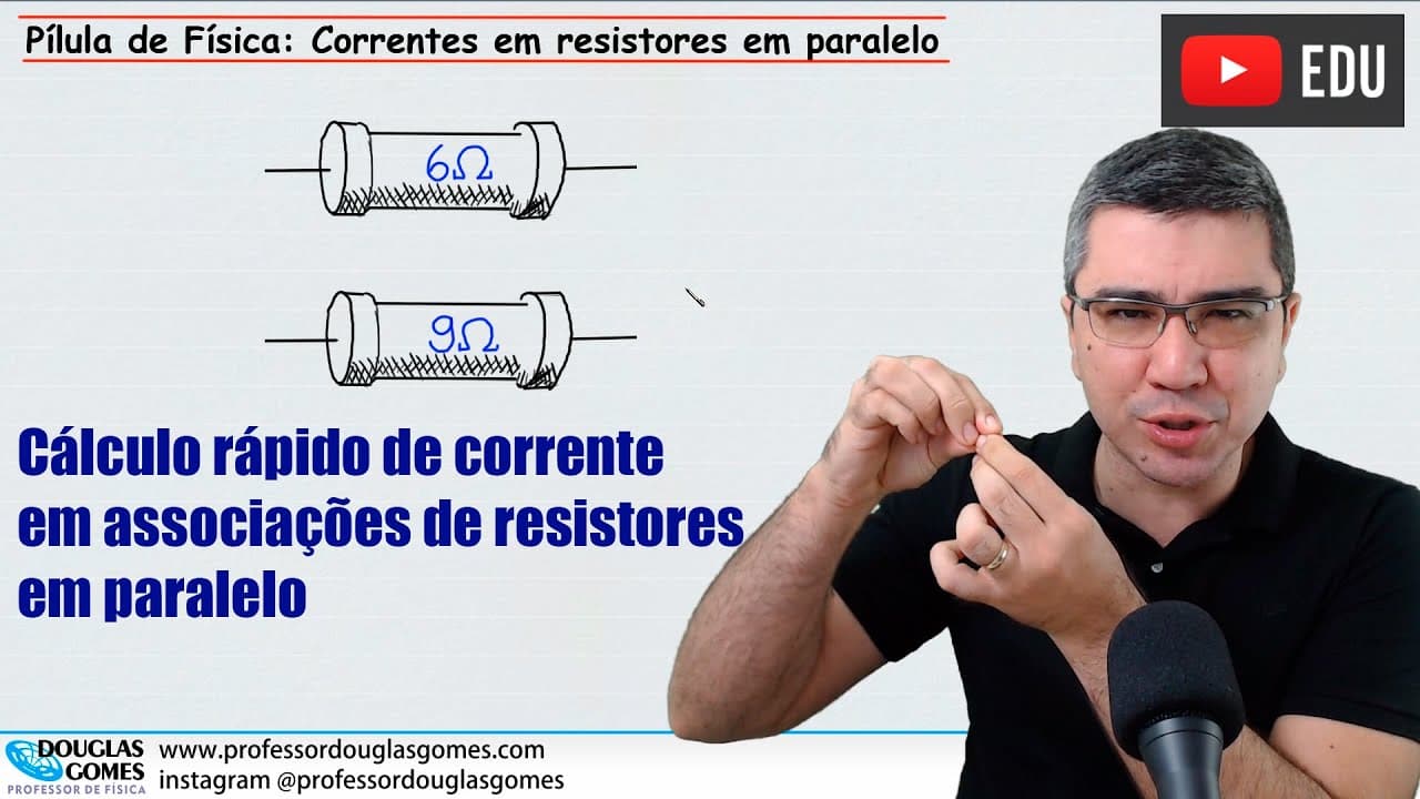Thumbnail: Cálculo rápido de corrente em associação de resistores em paralelo | Pílula de Física